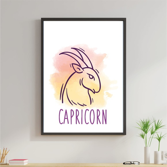 Quadro Decorativo com imagem sobre signo de Capricórnio