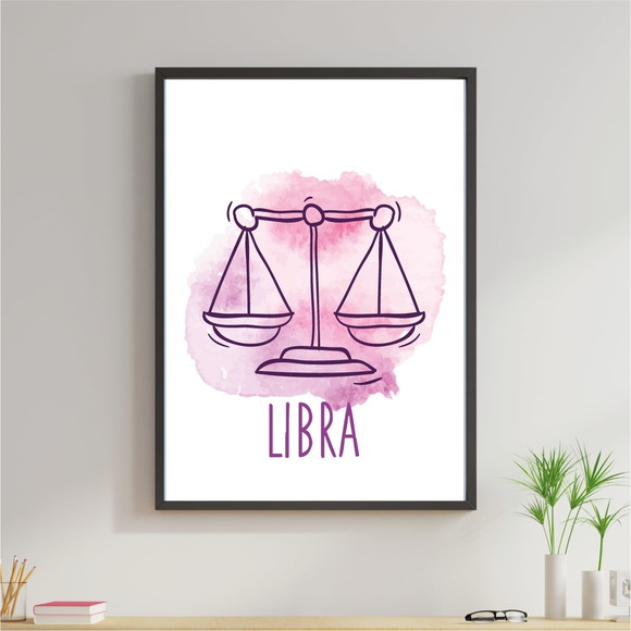 Quadro Decorativo com imagem sobre signo de Libra