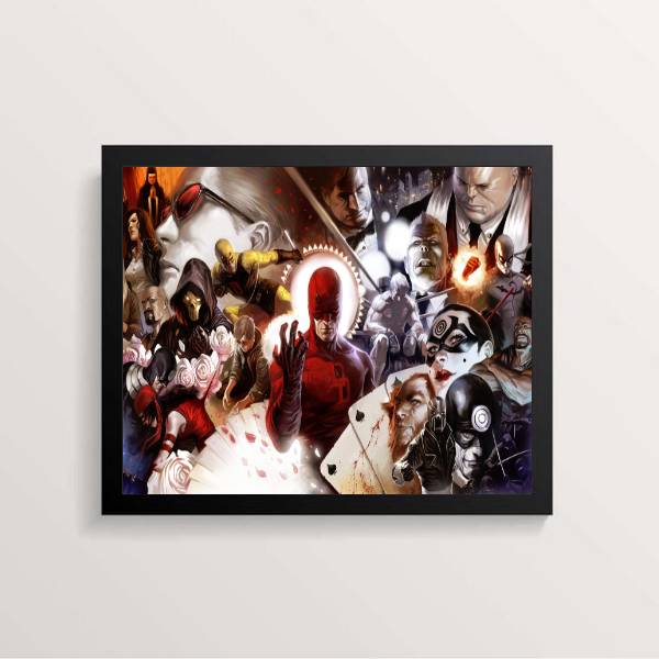 Quadro decorativo com todos os personagens do filme demolidor