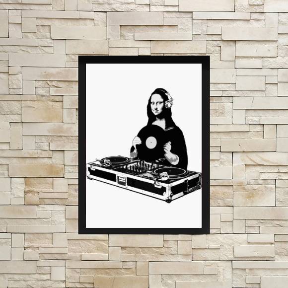 Quadro decorativo monalisa dj