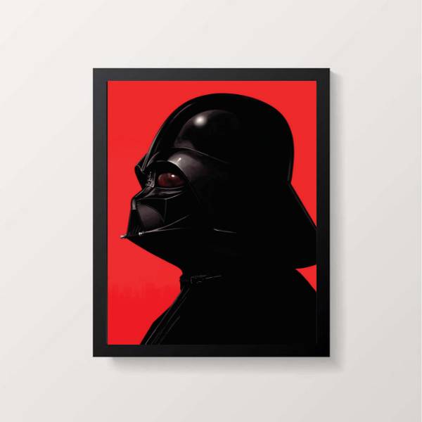 Quadro Desenho Darth Vader Perfil