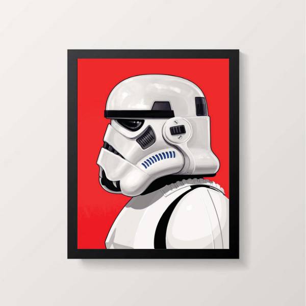 Quadro Desenho Stormtrooper Perfil