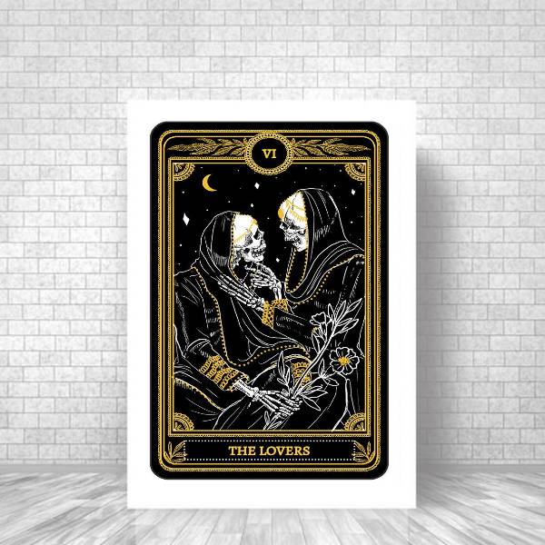 Quadro Decorativo Carta Tarot The Lovers