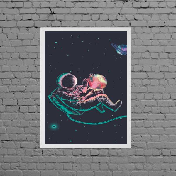 Quadro Decorativo Astronauta Galaxia