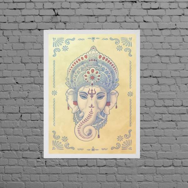 Quadro Elefante Indiano Ganesha