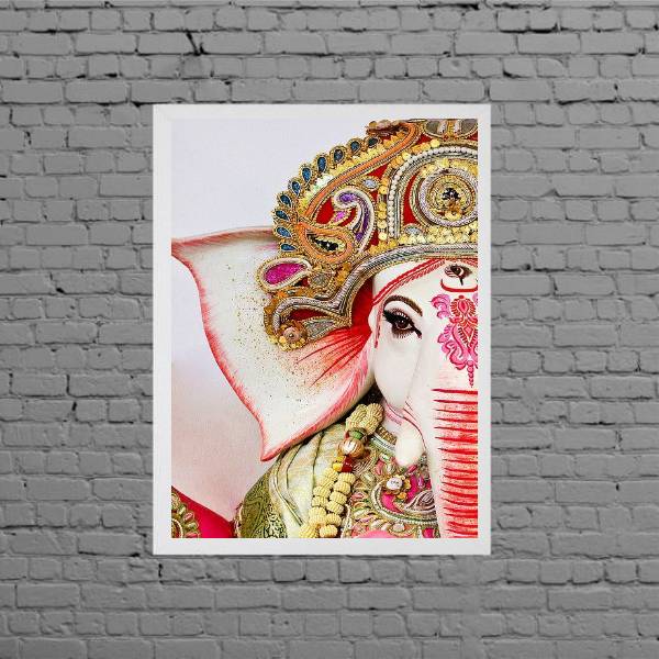 Quadro Decorativo Rosto Ganesha