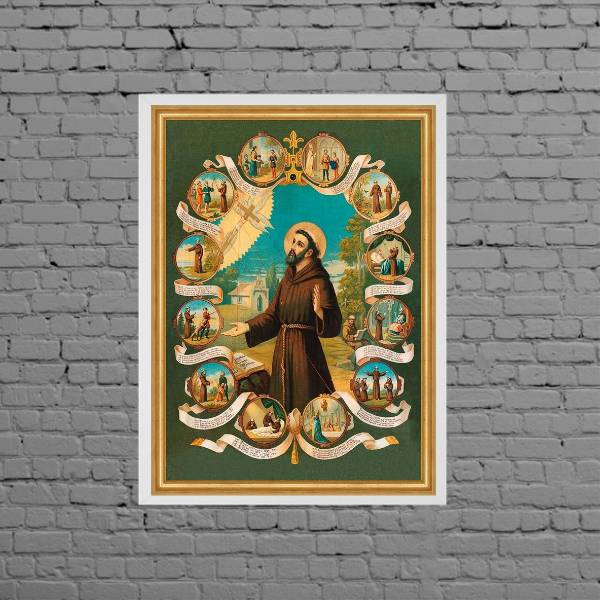 Quadro Vintage São Francisco De Assis