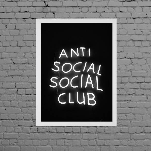 Quadro Anti Social Social Clube