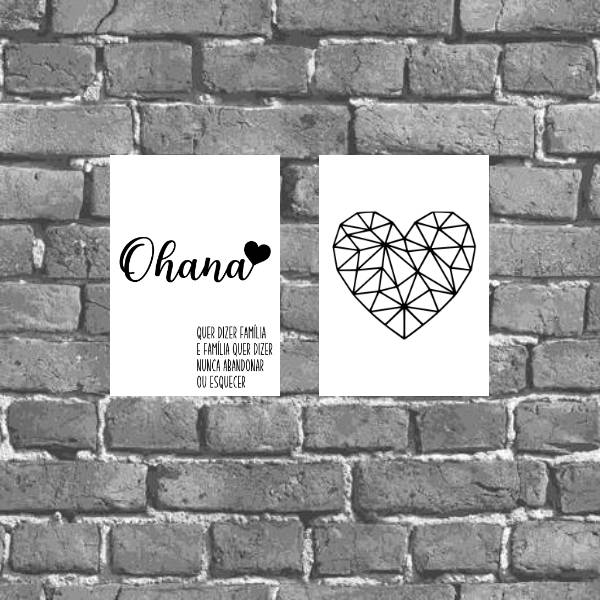 Kit 2 Placas Decorativas Ohana