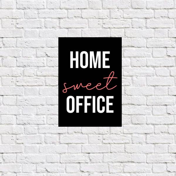 Placa Decorativa Home Sweet Office