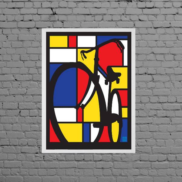 Quadro Decorativo Bicicleta Mondrian