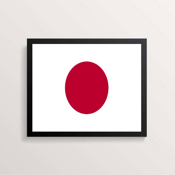 Quadro Decorativo Bandeira Japão