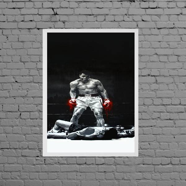 Quadro Decorativo Luta Boxe Ali