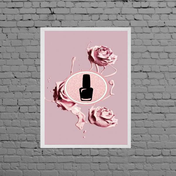 Quadro Decorativo Esmalte Com Flores