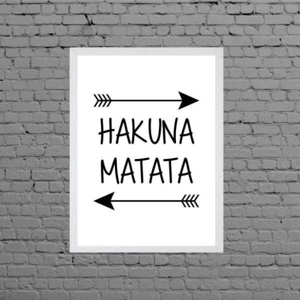 Quadro Frase Hakuna Matata