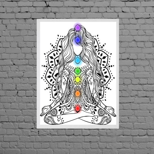 Quadro Decorativo Reiki Chakras