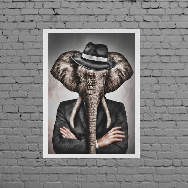 Quadro Decorativo Senhor Elefante