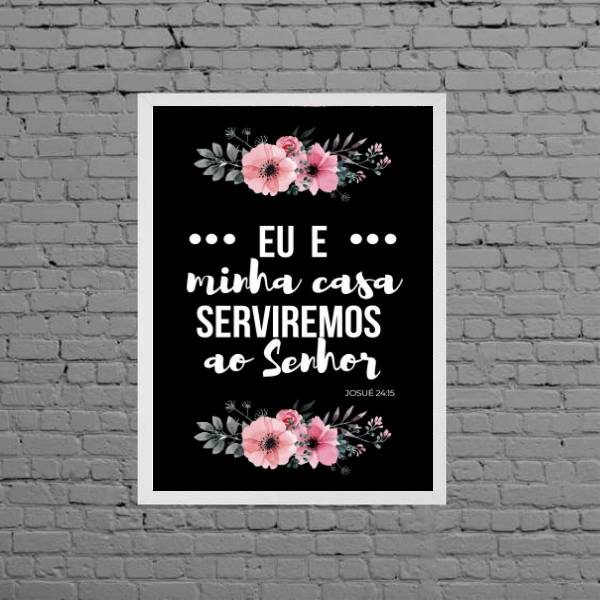 Quadro Decorativo Serviremos Ao Senhor