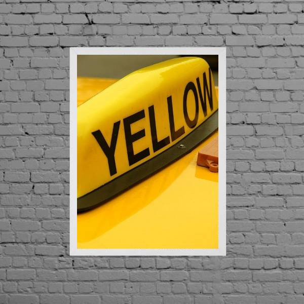 Quadro Decorativo Taxi Yellow