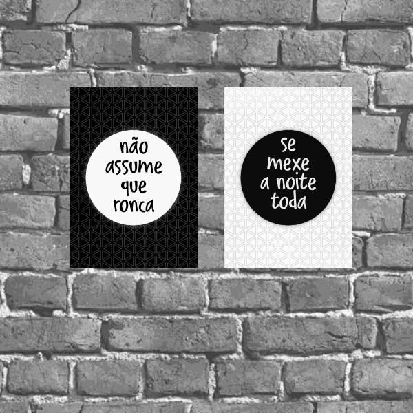 Kit 2 Placas Decorativas Frase Casal Humor