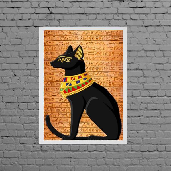 Quadro Decorativo Gato Egípcio Bastet