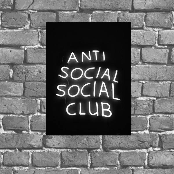 Placa Decorativa Anti Social Social Club