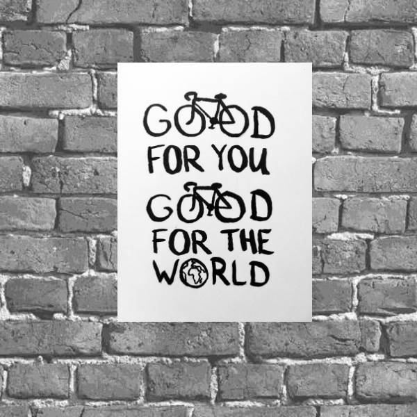 Placa Bike Good For You And The World