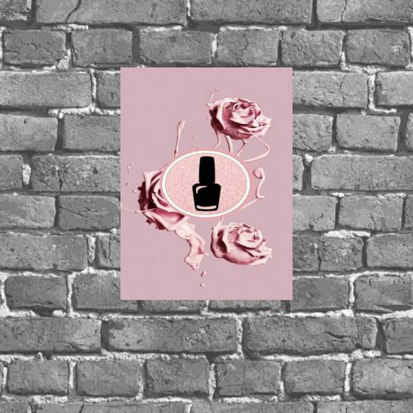 Placa Decorativa Esmalte Com Flores