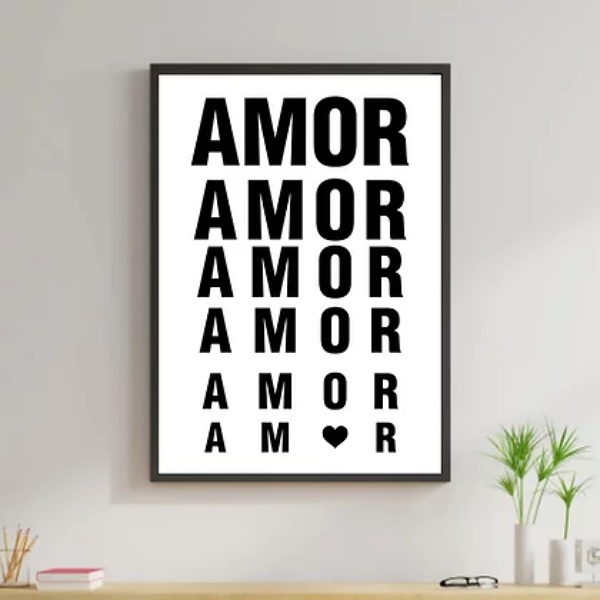 Quadro Decorativo Amor Ótica