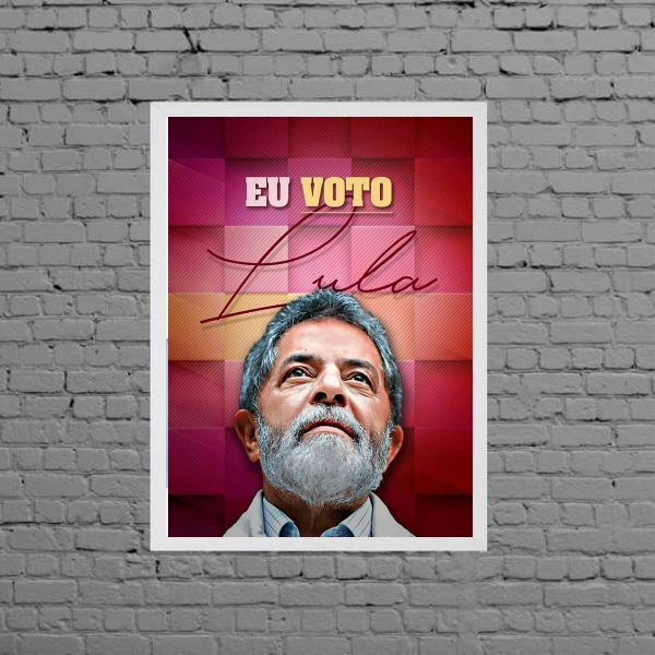 Quadro Decorativo Eu Voto Lula