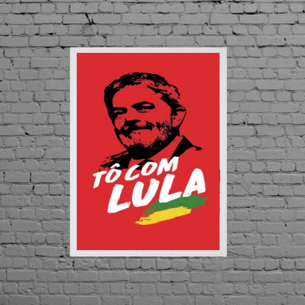 Quadro Decorativo Tô Com Lula