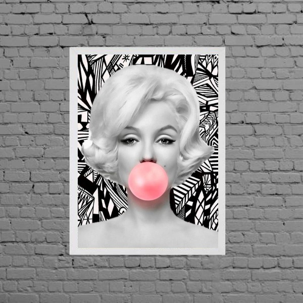 Quadro Marilyn Chiclete Estampado