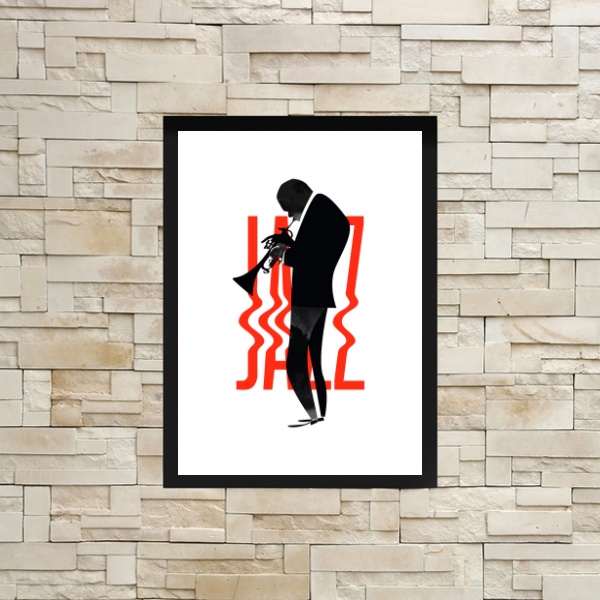 Quadro Decorativo Jazz Silhueta Homem