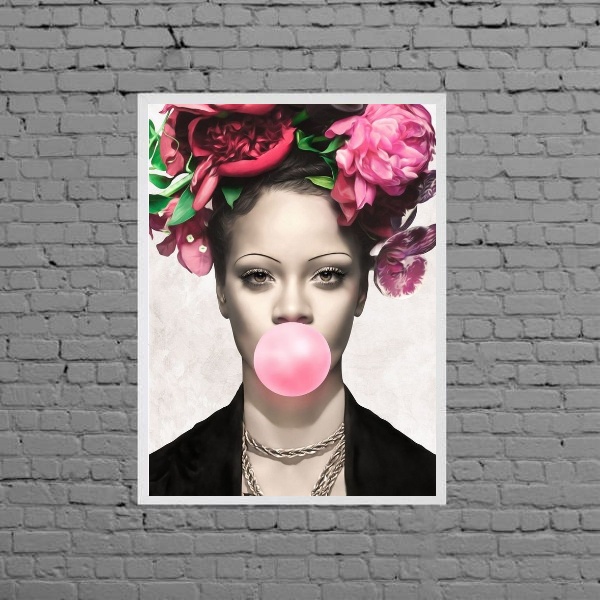 Quadro Rihanna Bubble Gum