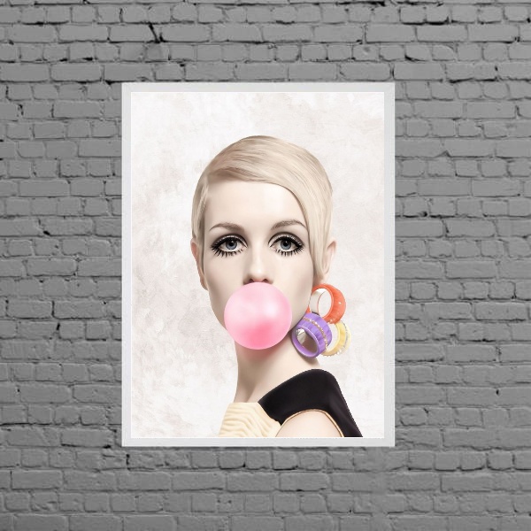 Quadro Twiggy Bubble Gum