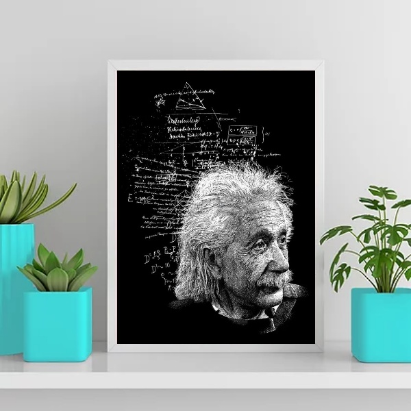 Quadro Decorativo Einstein Fórmulas