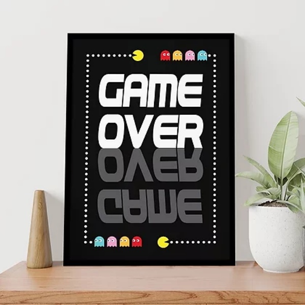 Quadro Gamer Game Over