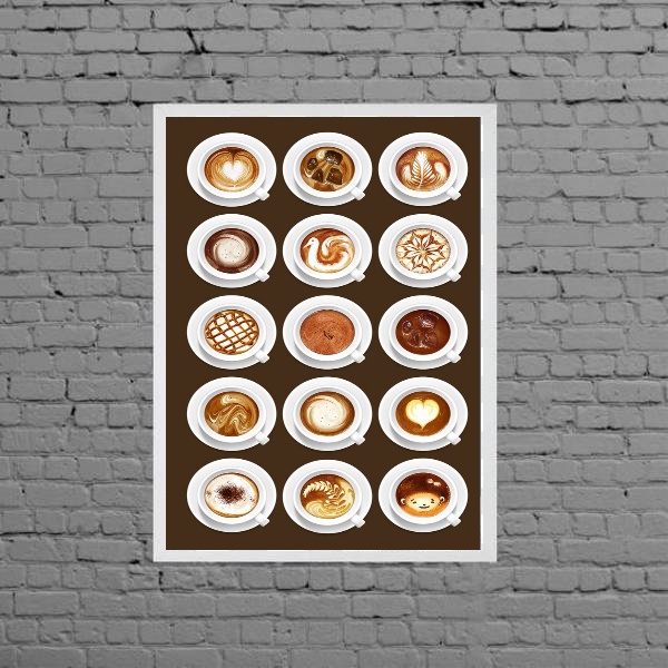 Quadro Xícaras De Café Latte Art