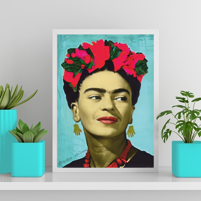 Quadro Decorativo Frida Bem Colorida