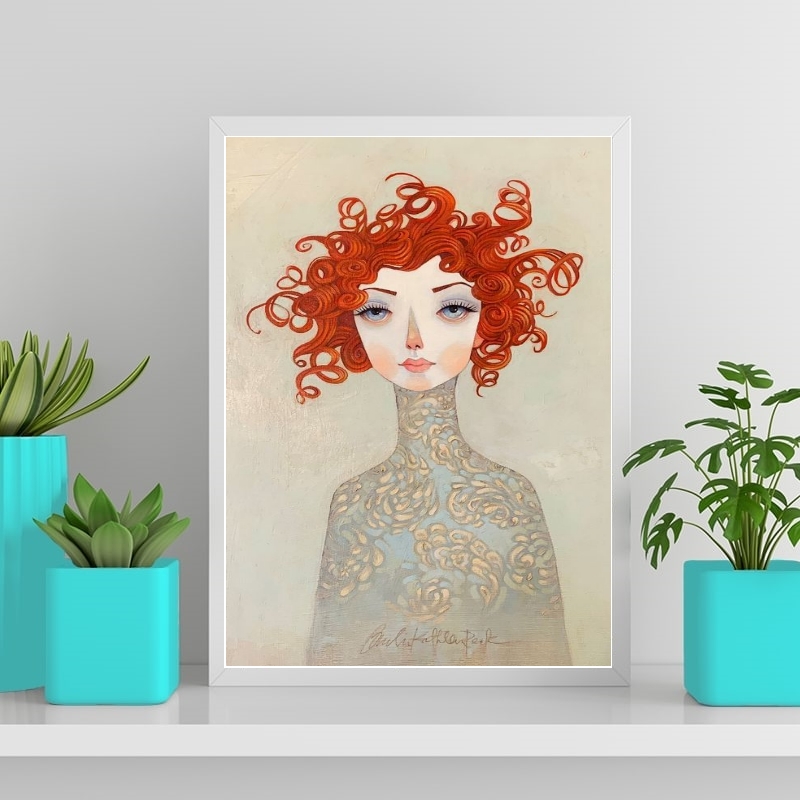 Quadro Decorativo Mulher Ruiva