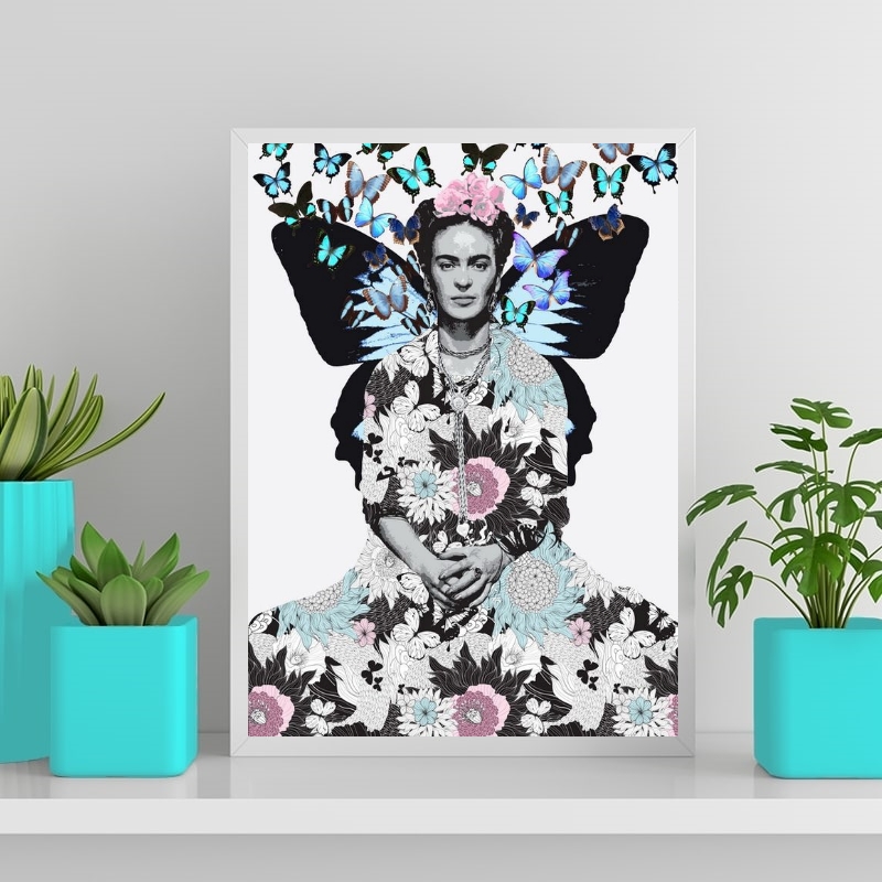 Quadro Decorativo Frida Borboleta