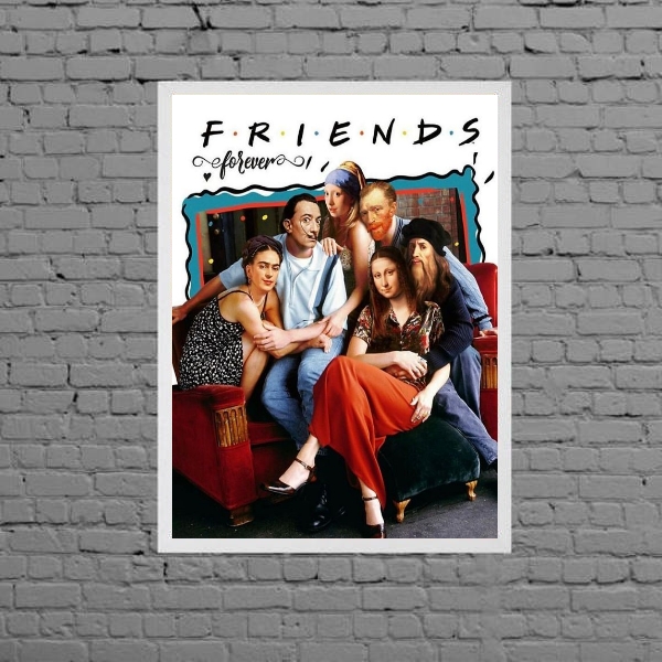 Quadro Paródia Friends Pintores Famosos