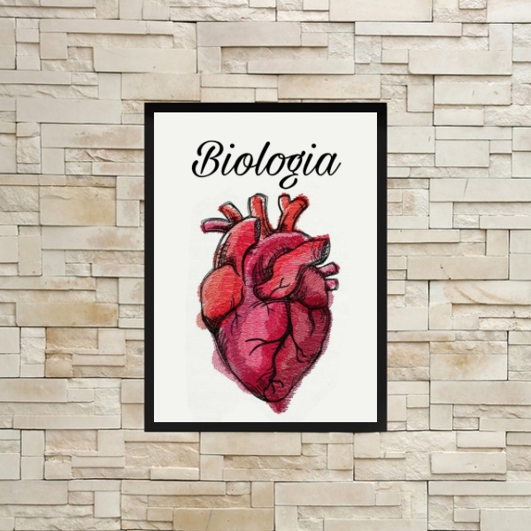 Quadro Decorativo Biologia Coração