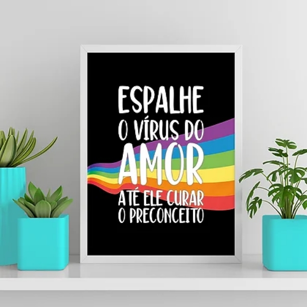 Quadro LGBT Espalhe O Vírus Do Amor