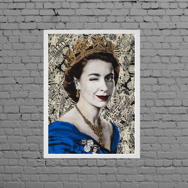 Quadro Rainha Elizabeth Pop Arte