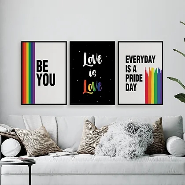 Kit 3 Quadros LGBT Be You