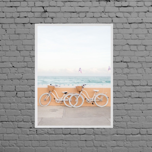 Quadro Fotografia Praia Bicicletas