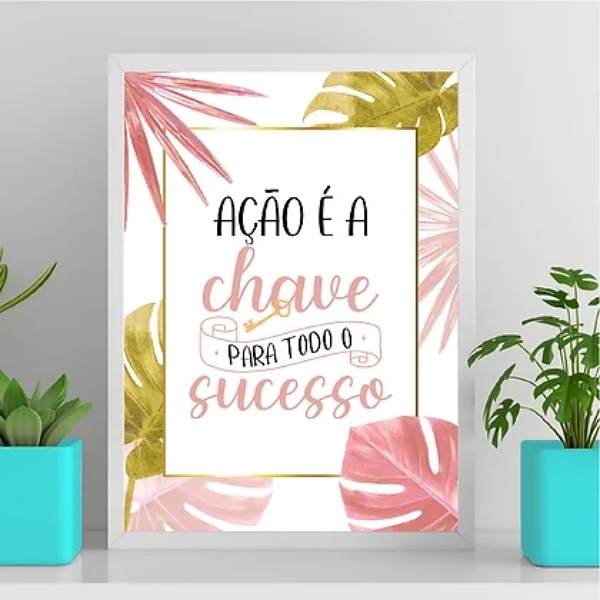 Quadro A ação é a chave para o sucesso