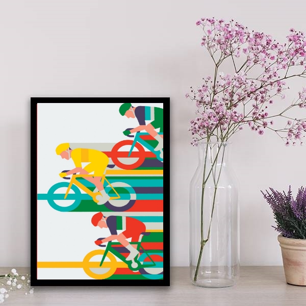 Quadro Decorativo Ciclistas