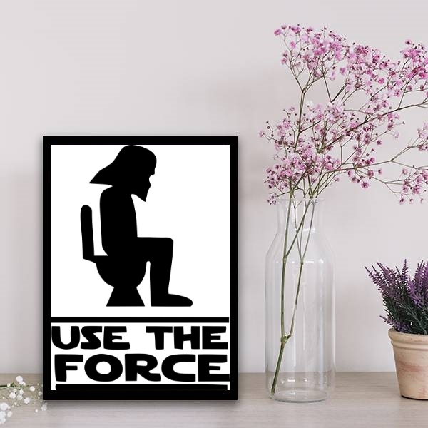 Quadro Banheiro Use The Force